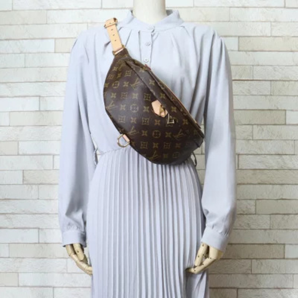 Louis Vuitton Brown Body Canvas Bumbag Crossbody Bum Monogram Bag Belt